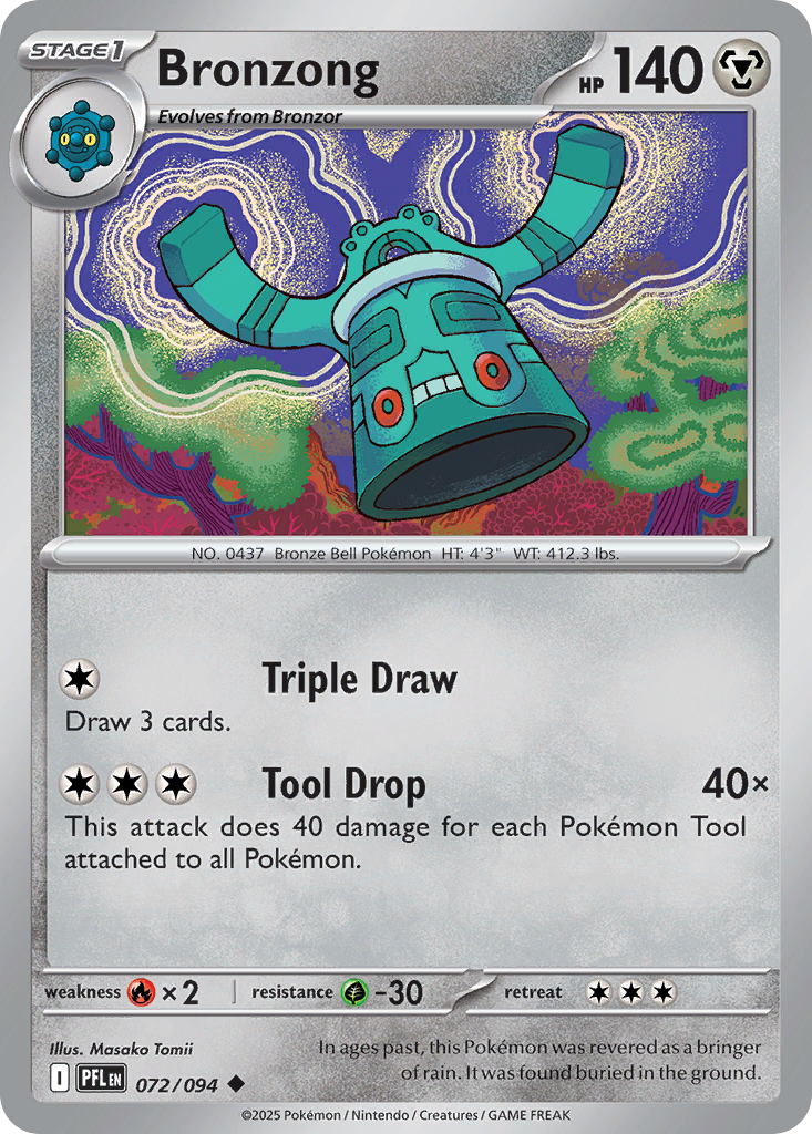 Bronzong 72 Phantasmal Flames Pokémon card