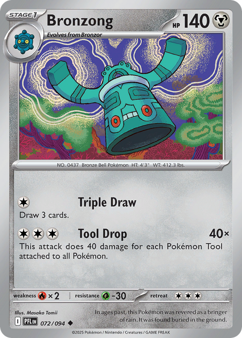 Bronzong 72 Phantasmal Flames Pokémon card
