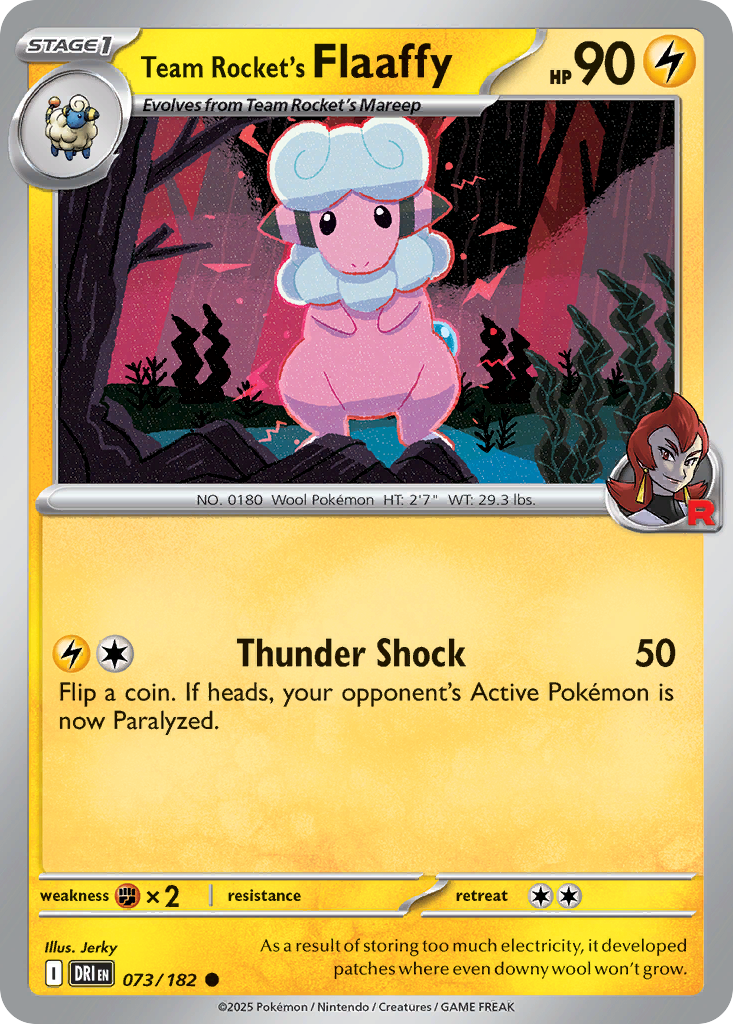 Team Rocket's Flaaffy 73 Destined Rivals Pokémon card