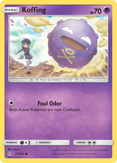 Koffing 73 Unbroken Bonds Pokémon card
