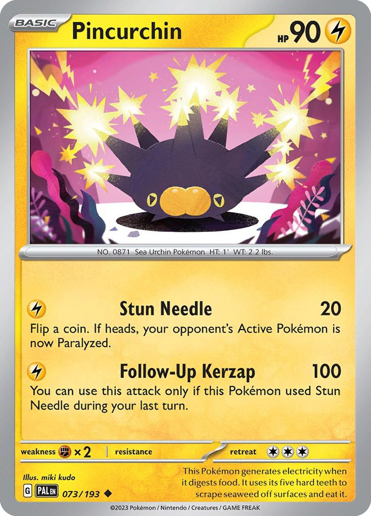 Pincurchin 73 Paldea Evolved Pokémon card