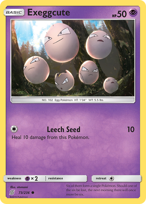 Exeggcute 73 Unified Minds Pokémon card