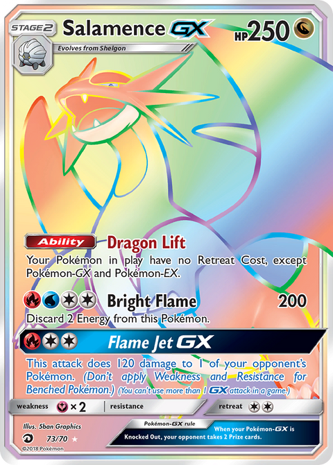 Salamence-GX 73 Dragon Majesty Pokémon card