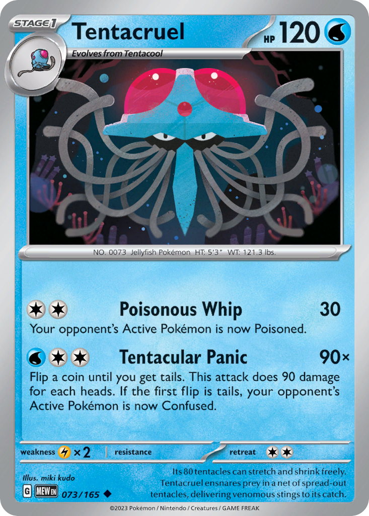 Tentacruel 73 151 Pokémon card
