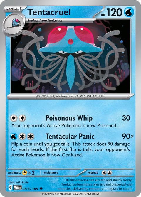 Tentacruel 73 151 Pokémon card
