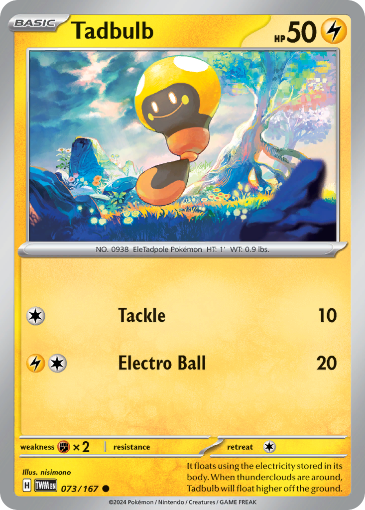 Tadbulb 73 Twilight Masquerade Pokémon card