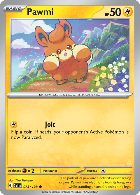 Pawmi 73 Scarlet & Violet Pokémon card