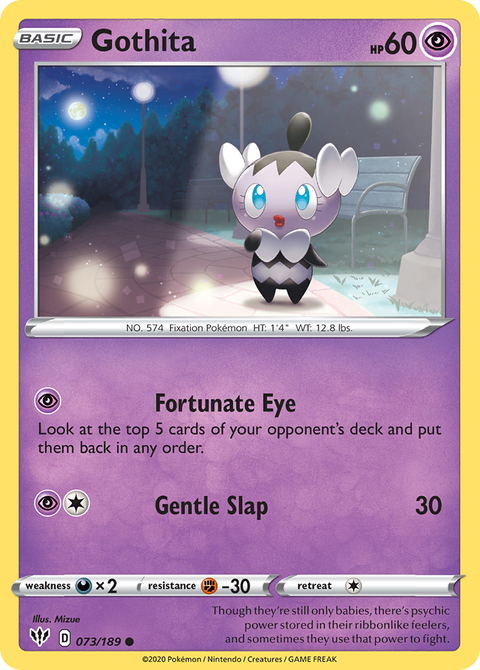 Gothita 73 Darkness Ablaze Pokémon card