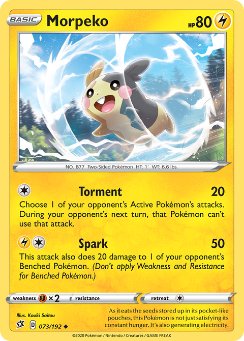Morpeko 73 Rebel Clash Pokémon card