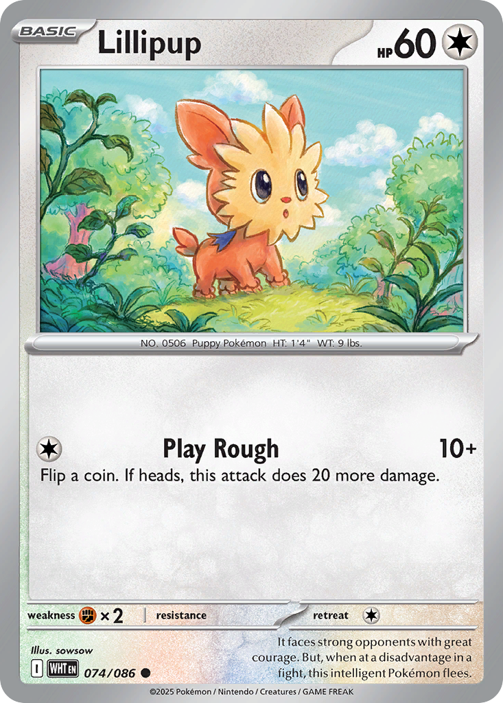 Lillipup 74 White Flare Pokémon card