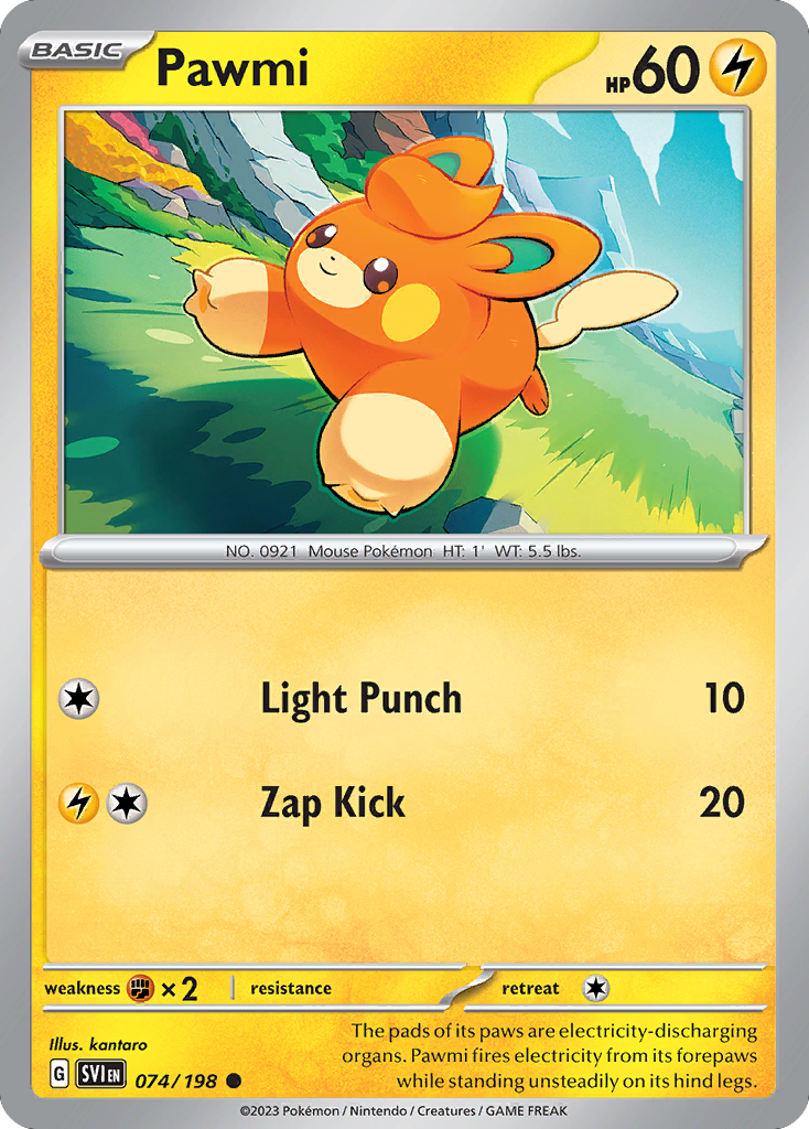 Pawmi 74 Scarlet & Violet Pokémon card