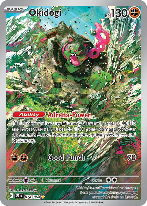 Okidogi 74 Shrouded Fable Pokémon card