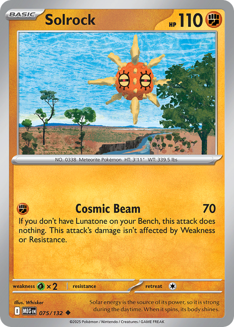 Solrock 75 Mega Evolution Pokémon card