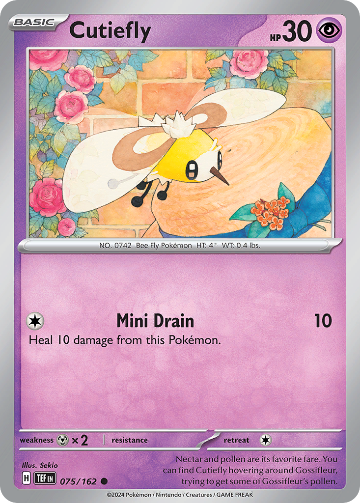 Cutiefly 75 Temporal Forces Pokémon card