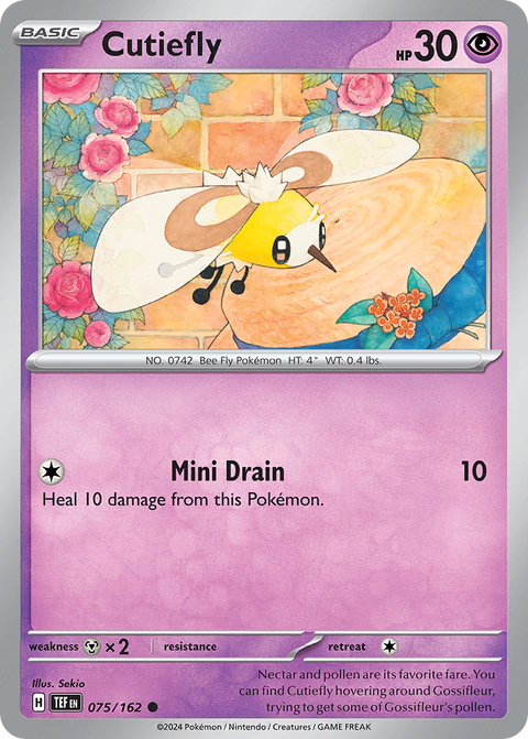 Cutiefly 75 Temporal Forces Pokémon card