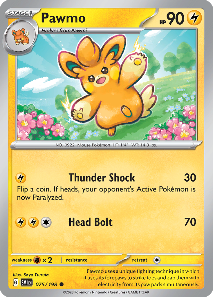 Pawmo 75 Scarlet & Violet Pokémon card
