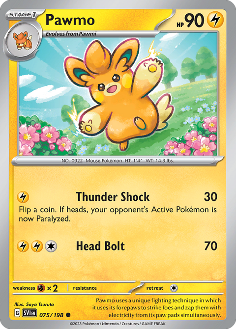 Pawmo 75 Scarlet & Violet Pokémon card