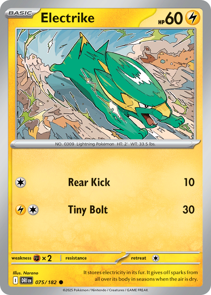 Electrike 75 Destined Rivals Pokémon card
