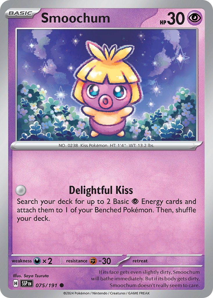 Smoochum 75 Surging Sparks Pokémon card