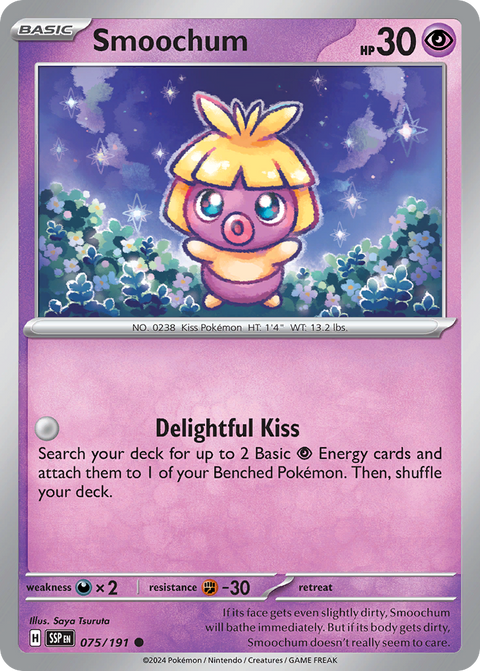 Smoochum 75 Surging Sparks Pokémon card