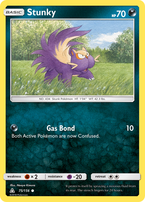 Stunky 75 Ultra Prism Pokémon card