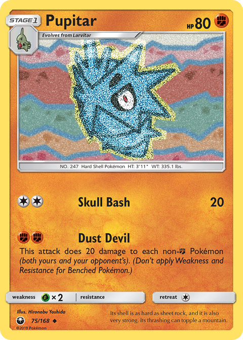 Pupitar 75 Celestial Storm Pokémon card