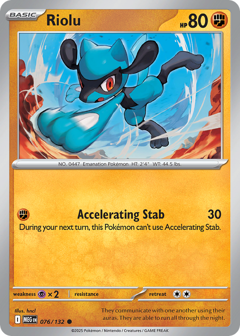 Riolu 76 Mega Evolution Pokémon card