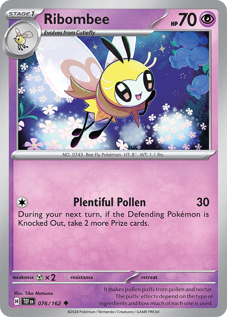 Ribombee 76 Temporal Forces Pokémon card
