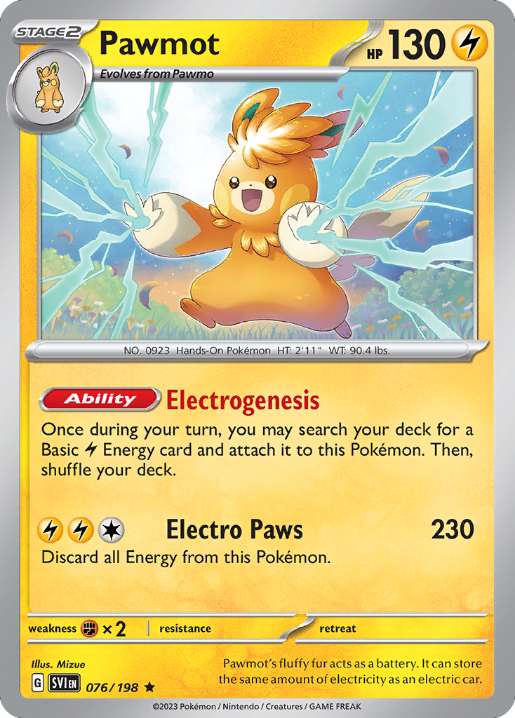 Pawmot 76 Scarlet & Violet Pokémon card