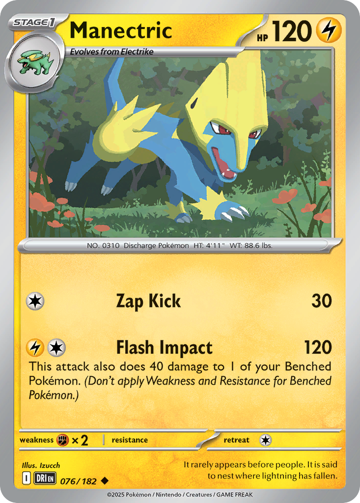 Manectric 76 Destined Rivals Pokémon card