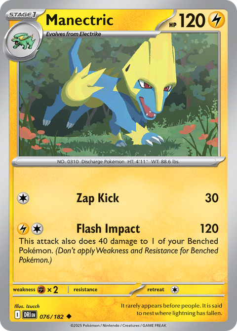 Manectric 76 Destined Rivals Pokémon card