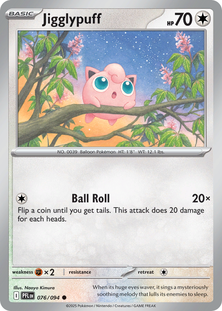 Jigglypuff 76 Phantasmal Flames Pokémon card