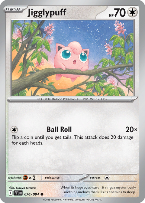 Jigglypuff 76 Phantasmal Flames Pokémon card