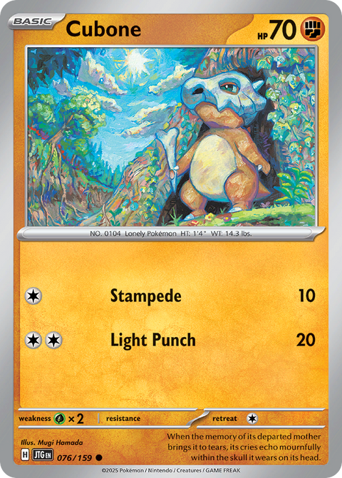 Cubone 76 Journey Together Pokémon card