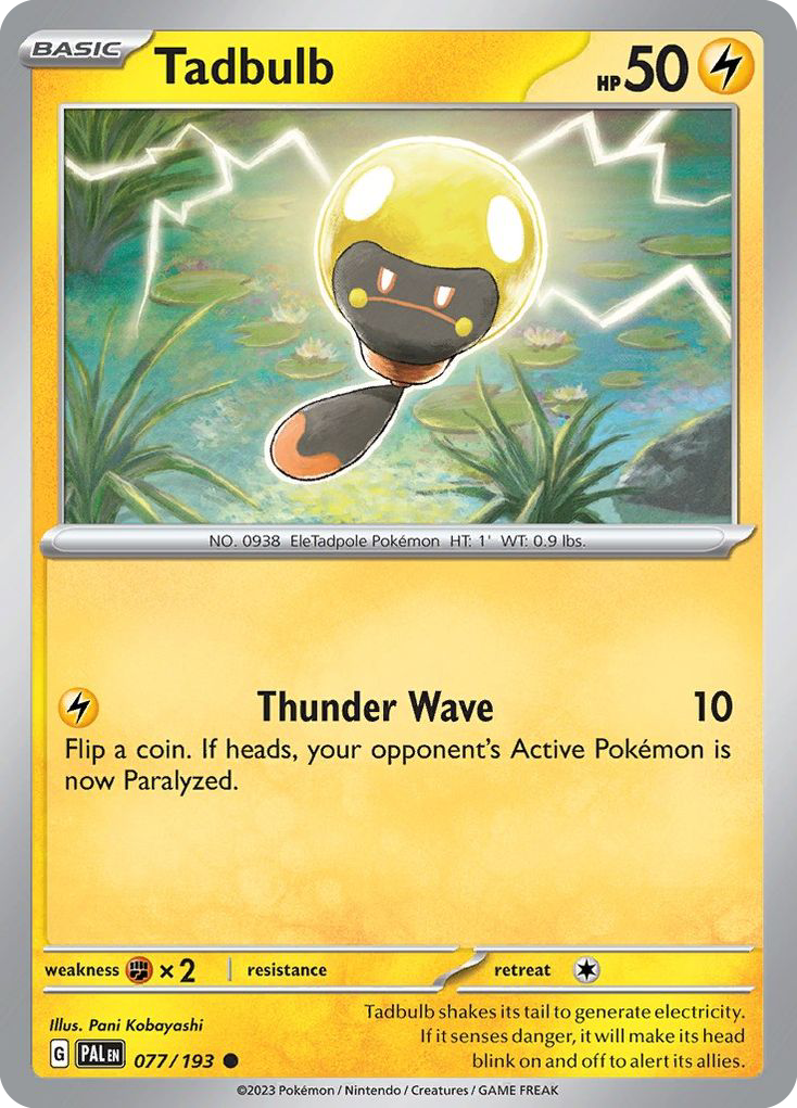 Tadbulb 77 Paldea Evolved Pokémon card