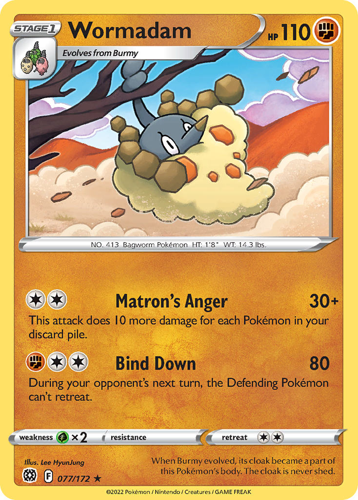 Wormadam 77 Brilliant Stars Pokémon card