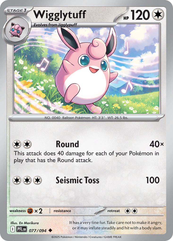 Wigglytuff 77 Phantasmal Flames Pokémon card