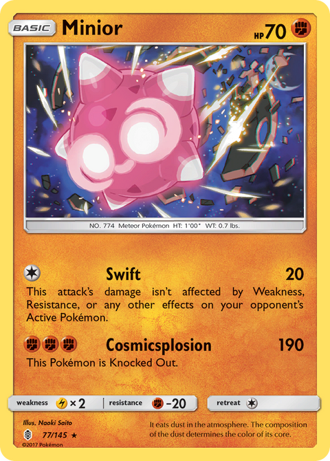 Minior 77 Guardians Rising Pokémon card