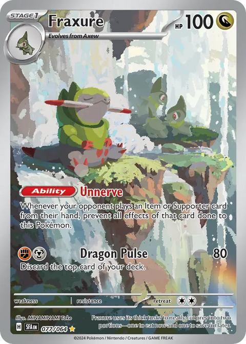 Fraxure 77 Shrouded Fable Pokémon card