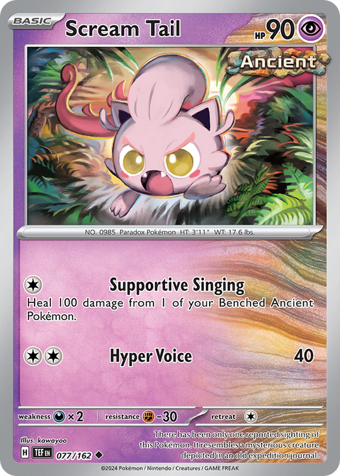 Scream Tail 77 Temporal Forces Pokémon card