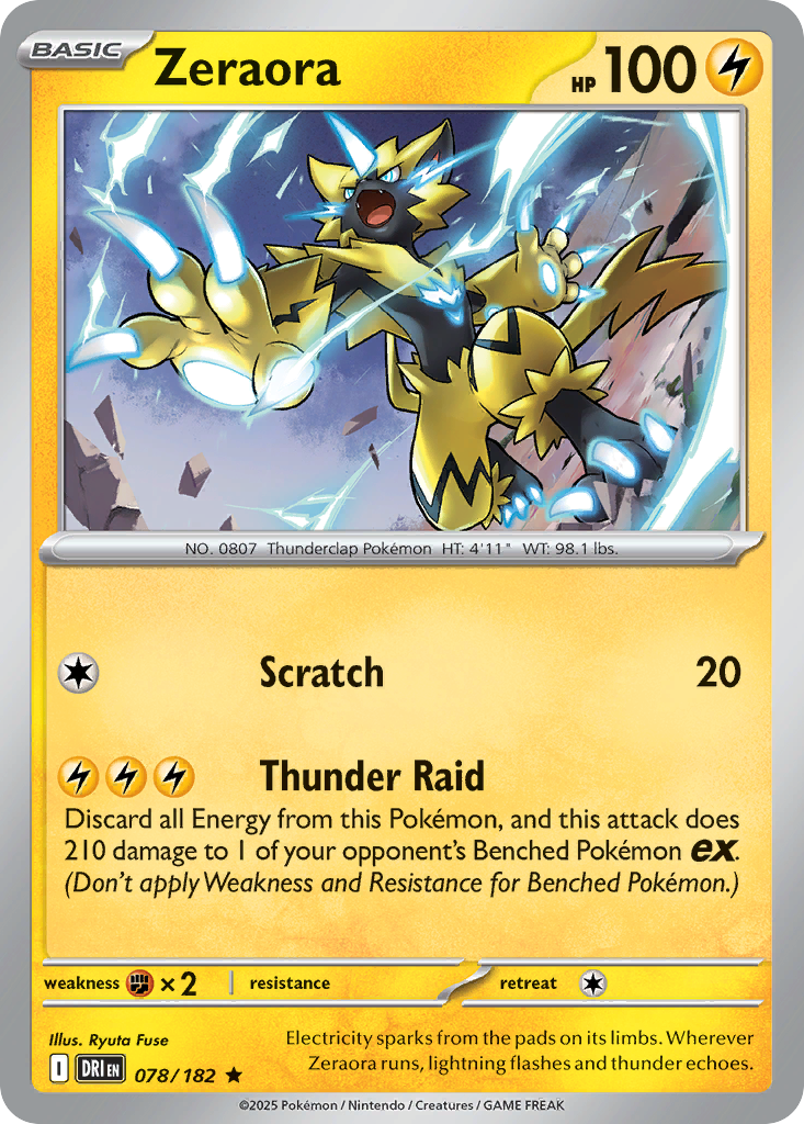 Zeraora 78 Destined Rivals Pokémon card
