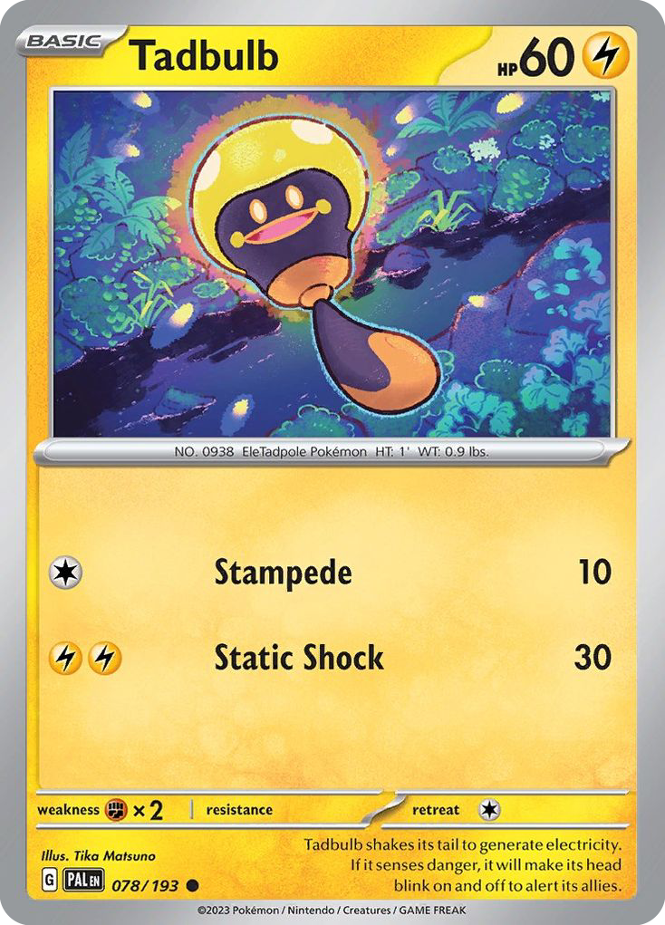 Tadbulb 78 Paldea Evolved Pokémon card
