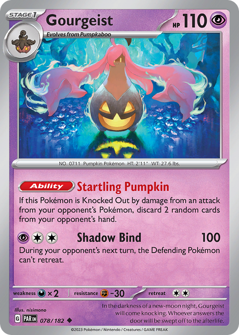 Gourgeist 78 Paradox Rift Pokémon card