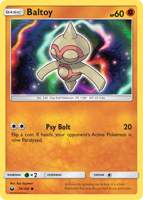 Baltoy 78 Celestial Storm Pokémon card