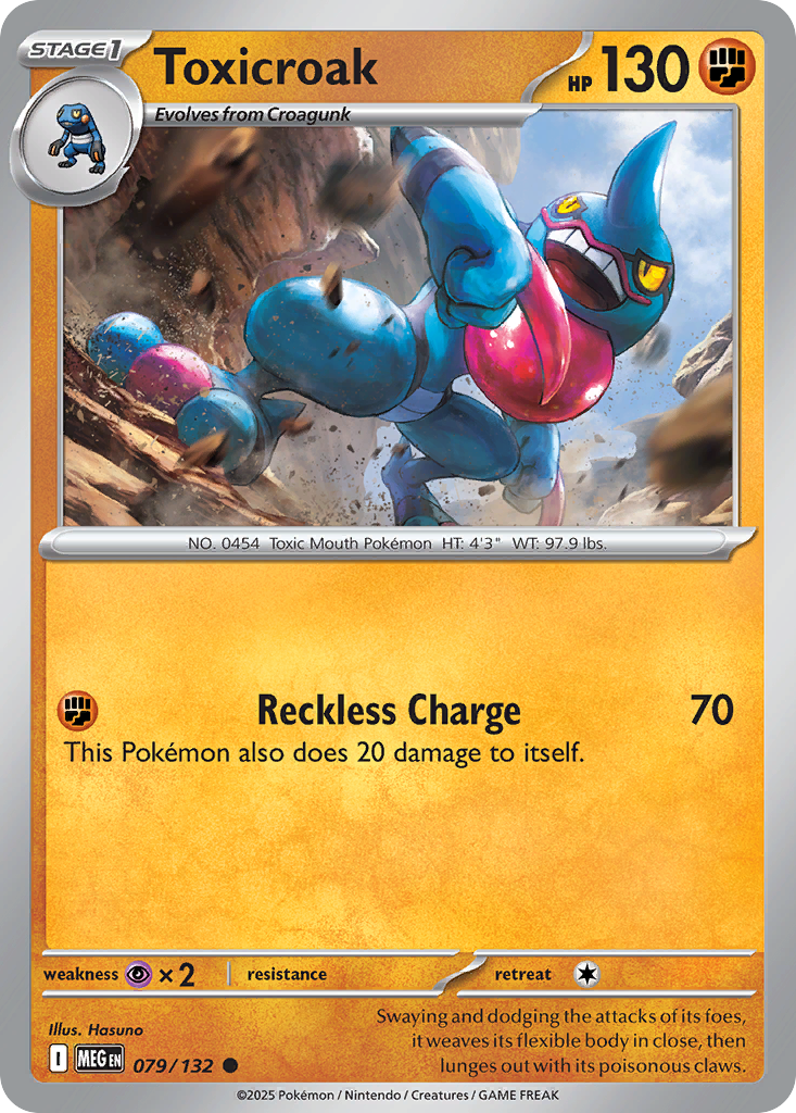 Toxicroak 79 Mega Evolution Pokémon card