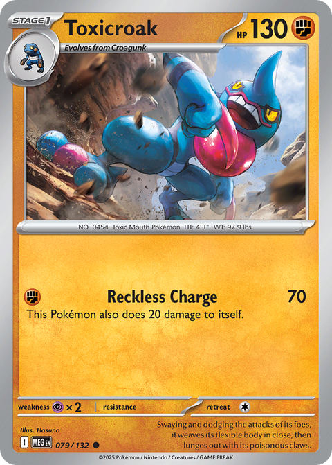 Toxicroak 79 Mega Evolution Pokémon card