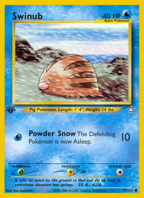 Swinub 79 Neo Genesis Pokémon card