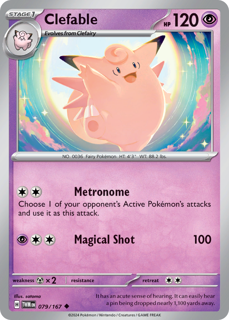 Clefable 79 Twilight Masquerade Pokémon card