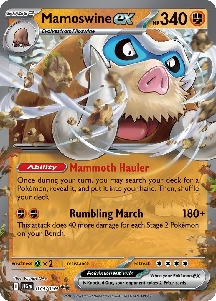 Mamoswine ex 79 Journey Together Pokémon card
