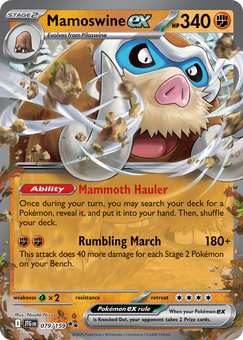 Mamoswine ex 79 Journey Together Pokémon card